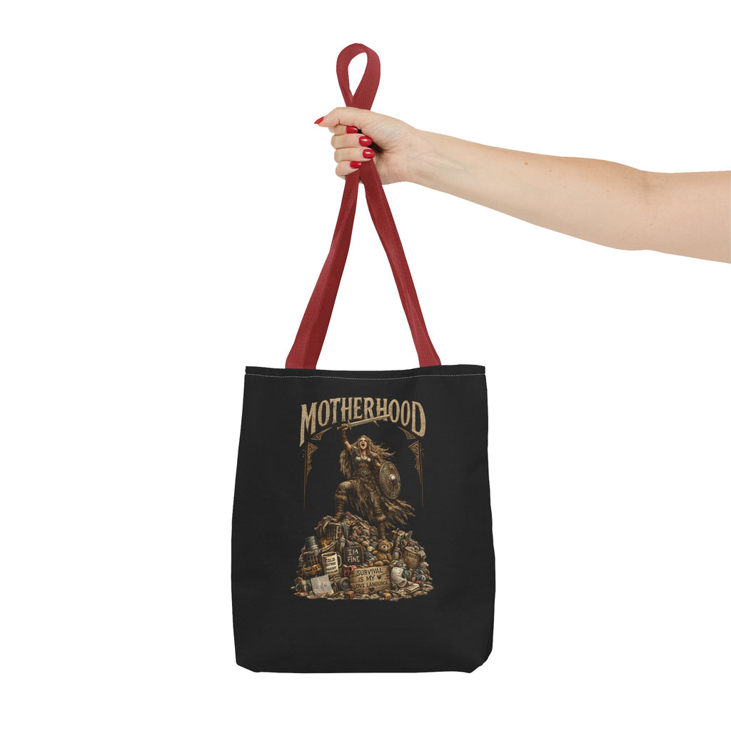 Motherhood Tote Bag — Vintage Gothic Illustration ‘Motherhood’ Canvas Tote for Moms, New Mothers & Mother’s Day Gift