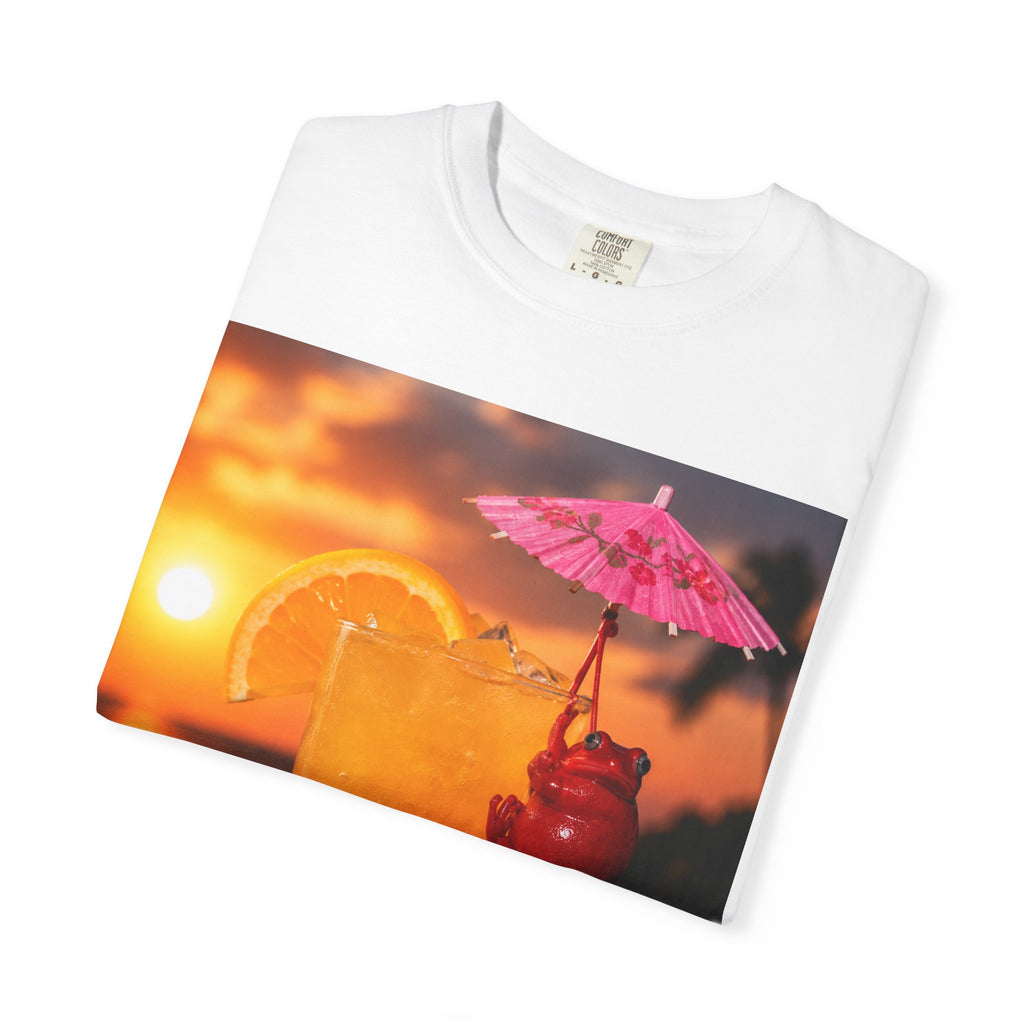 Sunset Cocktail T-Shirt — Tropical Drink Graphic Tee