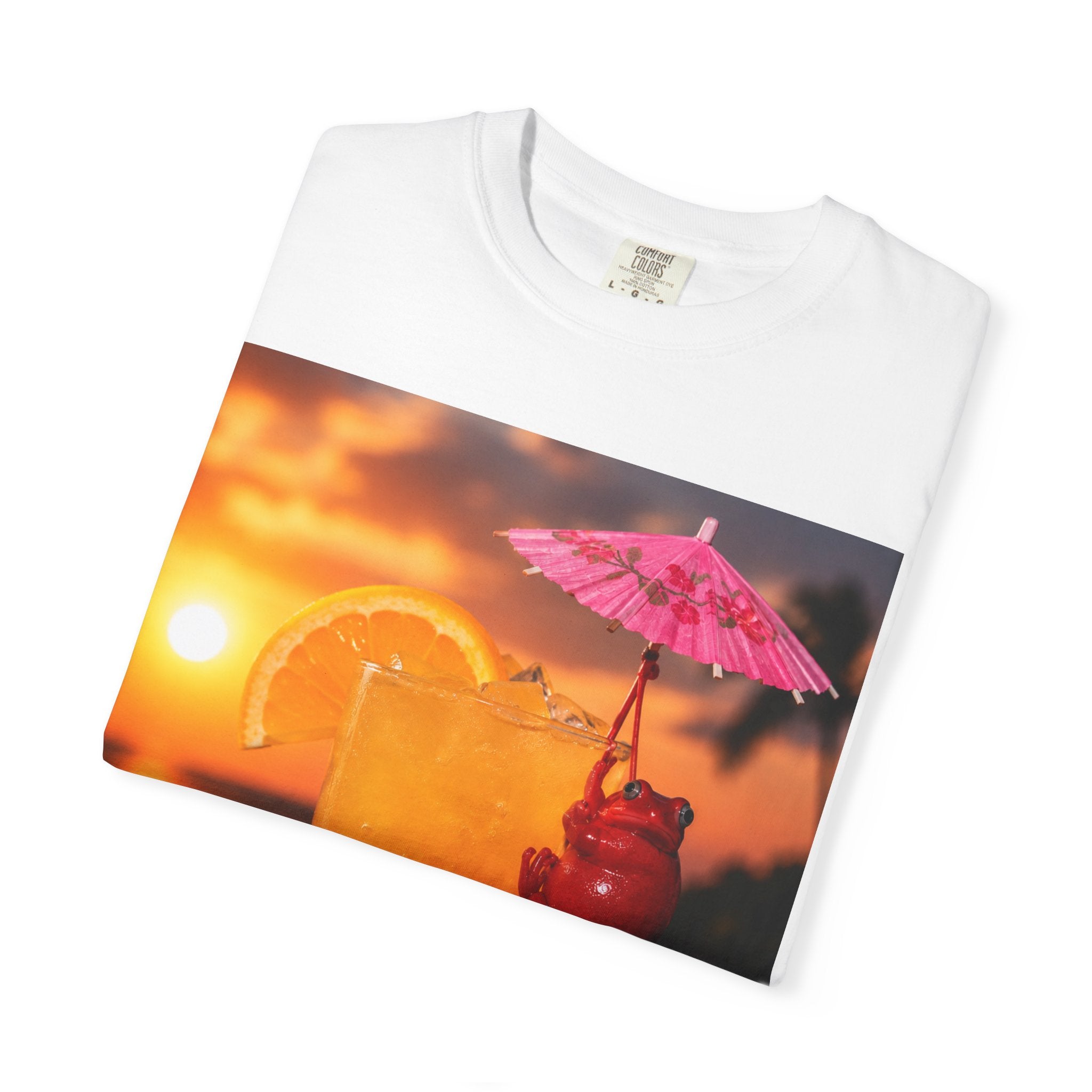 Sunset Cocktail T-Shirt — Tropical Drink Graphic Tee
