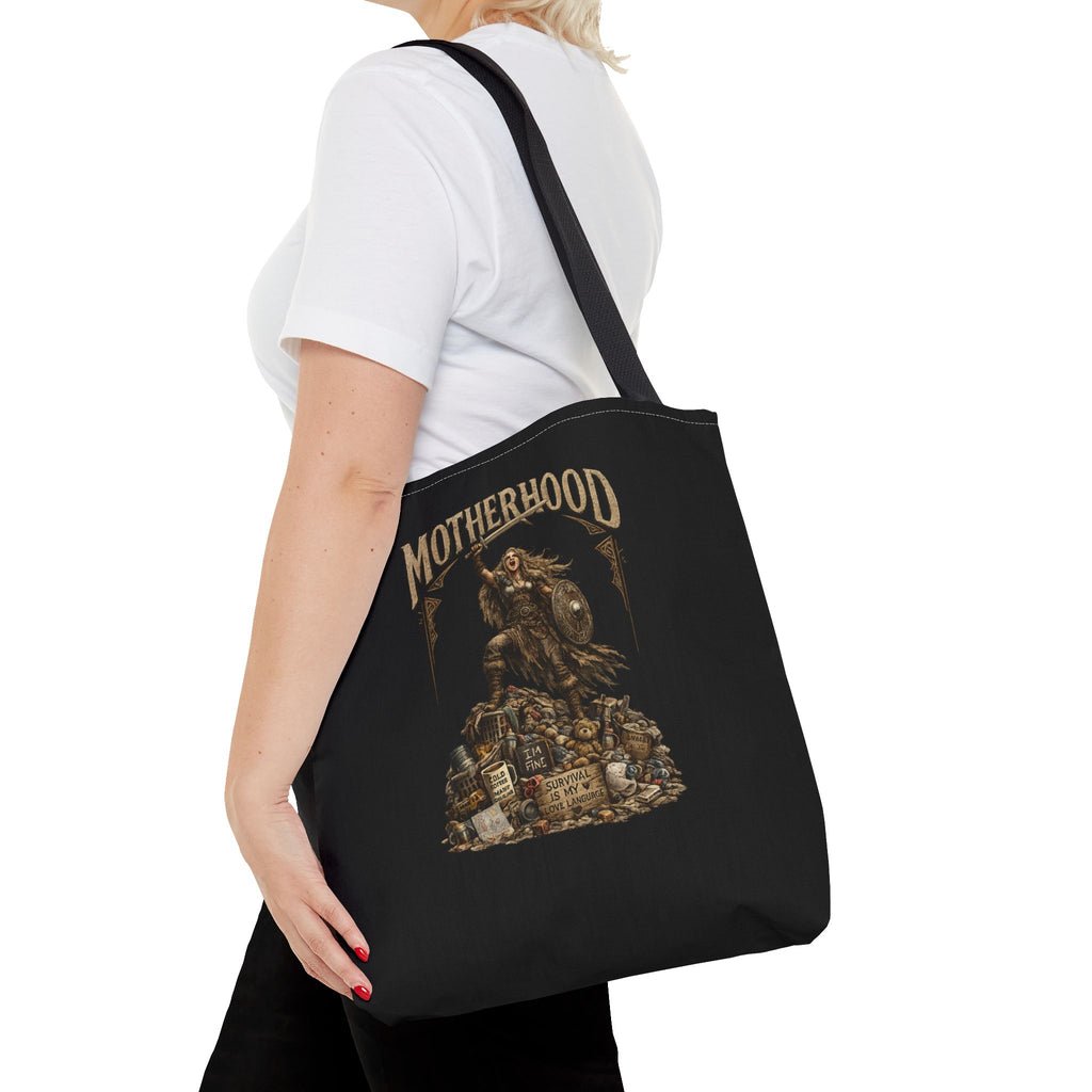 Motherhood Tote Bag — Vintage Gothic Illustration ‘Motherhood’ Canvas Tote for Moms, New Mothers & Mother’s Day Gift