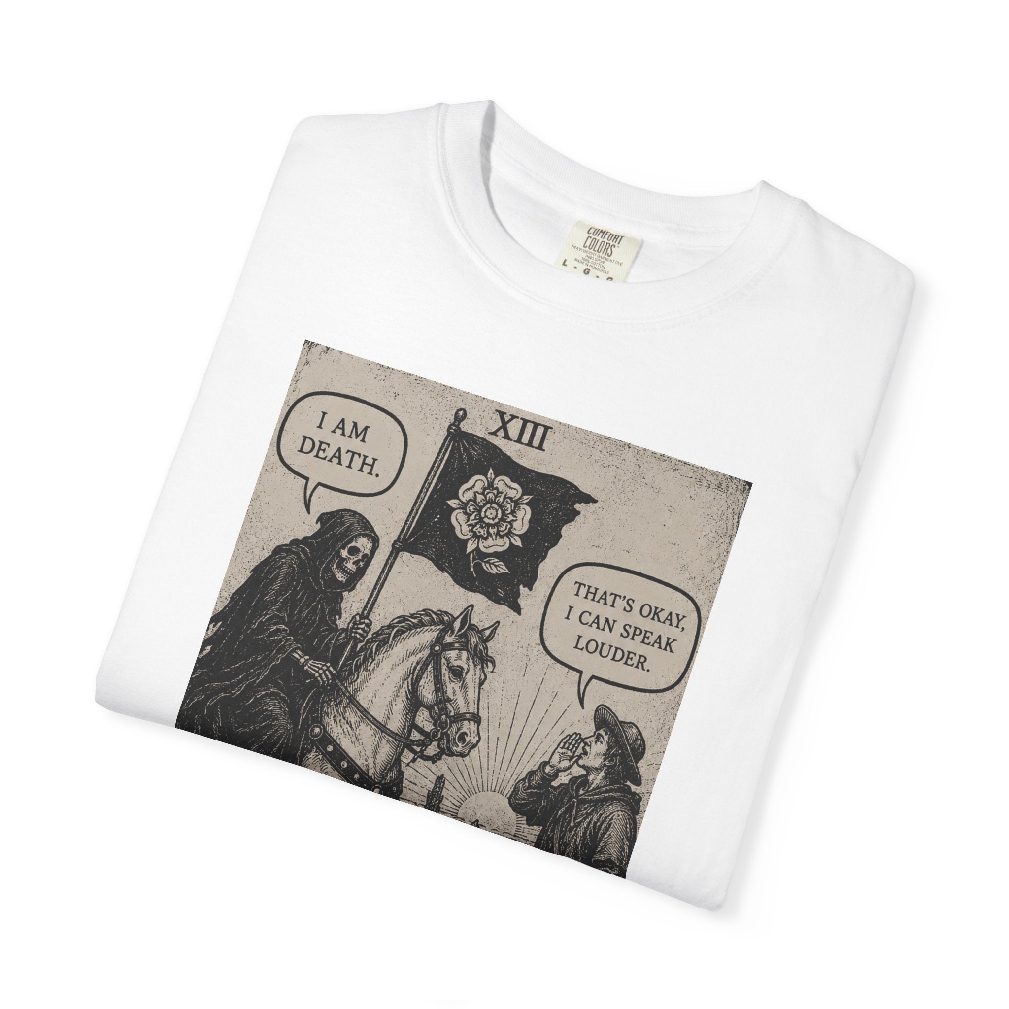 Death Tarot T-Shirt — Vintage Rider-Waite Card Design