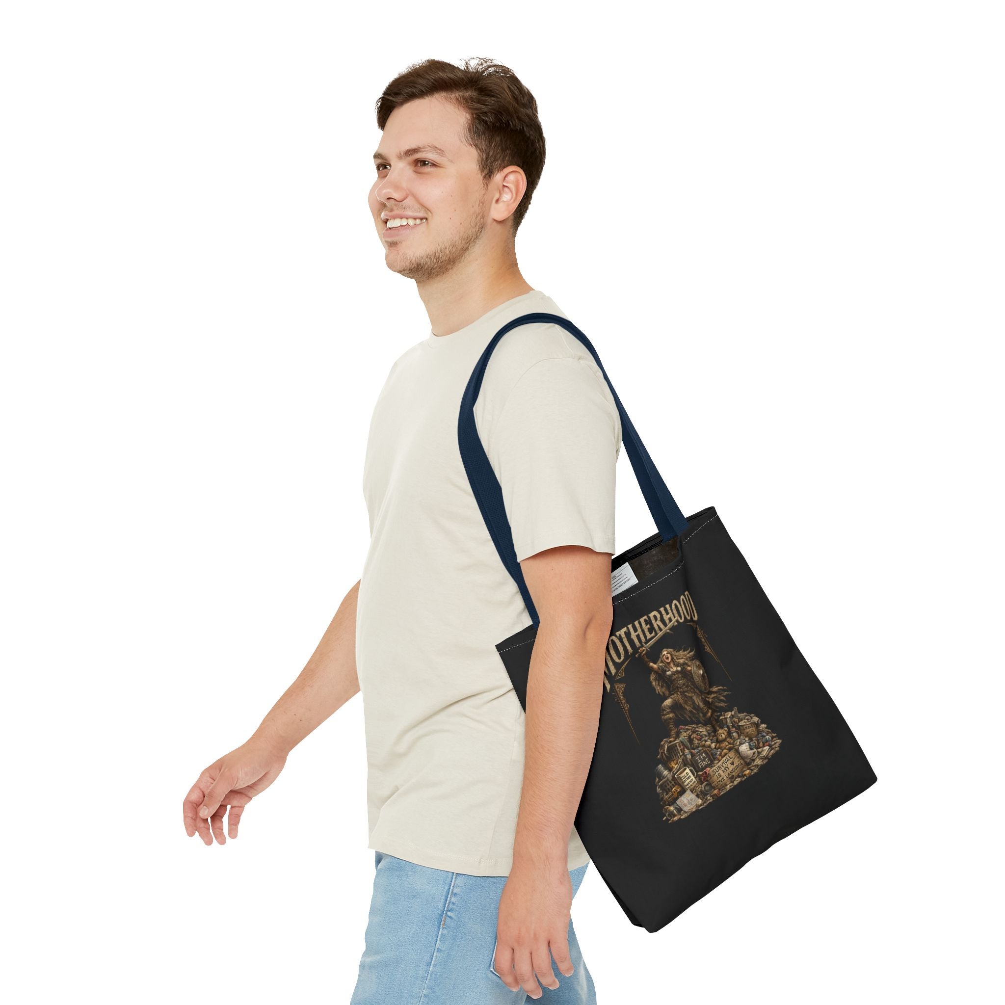Motherhood Tote Bag — Vintage Gothic Illustration ‘Motherhood’ Canvas Tote for Moms, New Mothers & Mother’s Day Gift