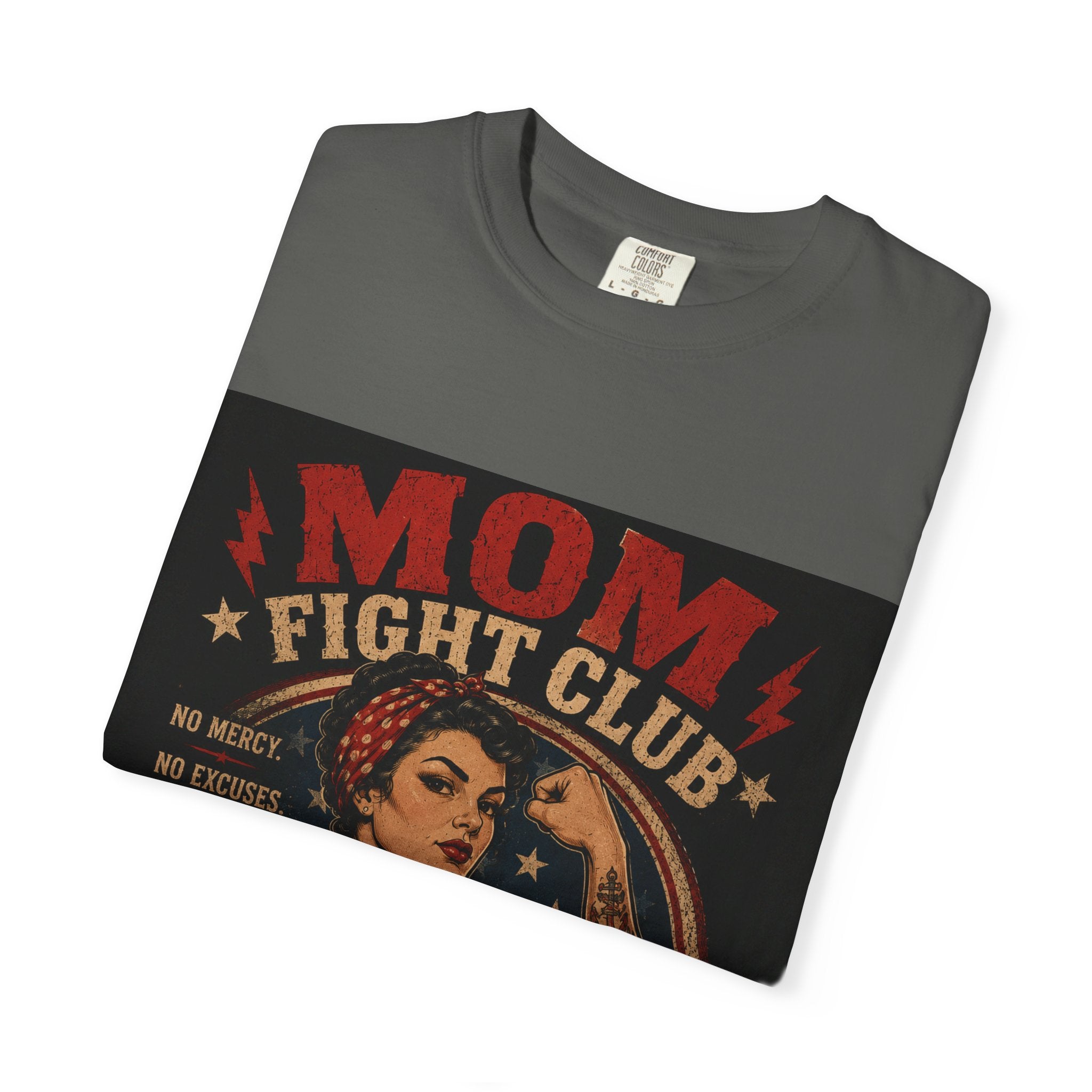 Mom Fight Club T-Shirt — We Don’t Do Easy, We Do Damage Vintage Boxing Tee