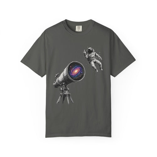 Astronaut Telescope T‑Shirt — Cosmic Telescope Galaxy Print