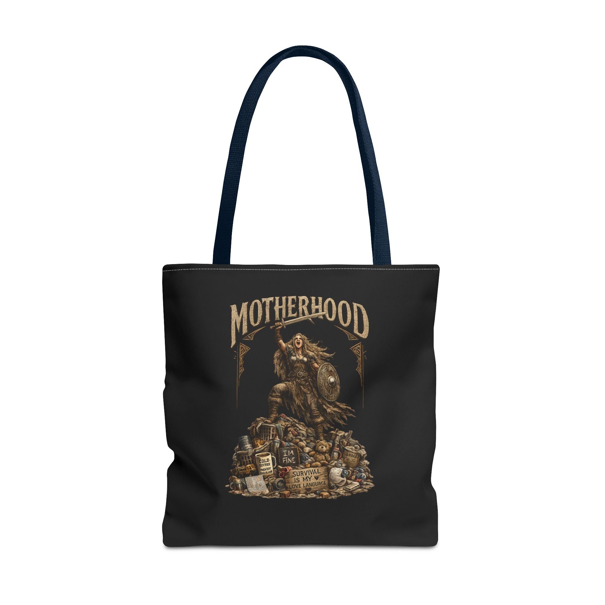Motherhood Tote Bag — Vintage Gothic Illustration ‘Motherhood’ Canvas Tote for Moms, New Mothers & Mother’s Day Gift