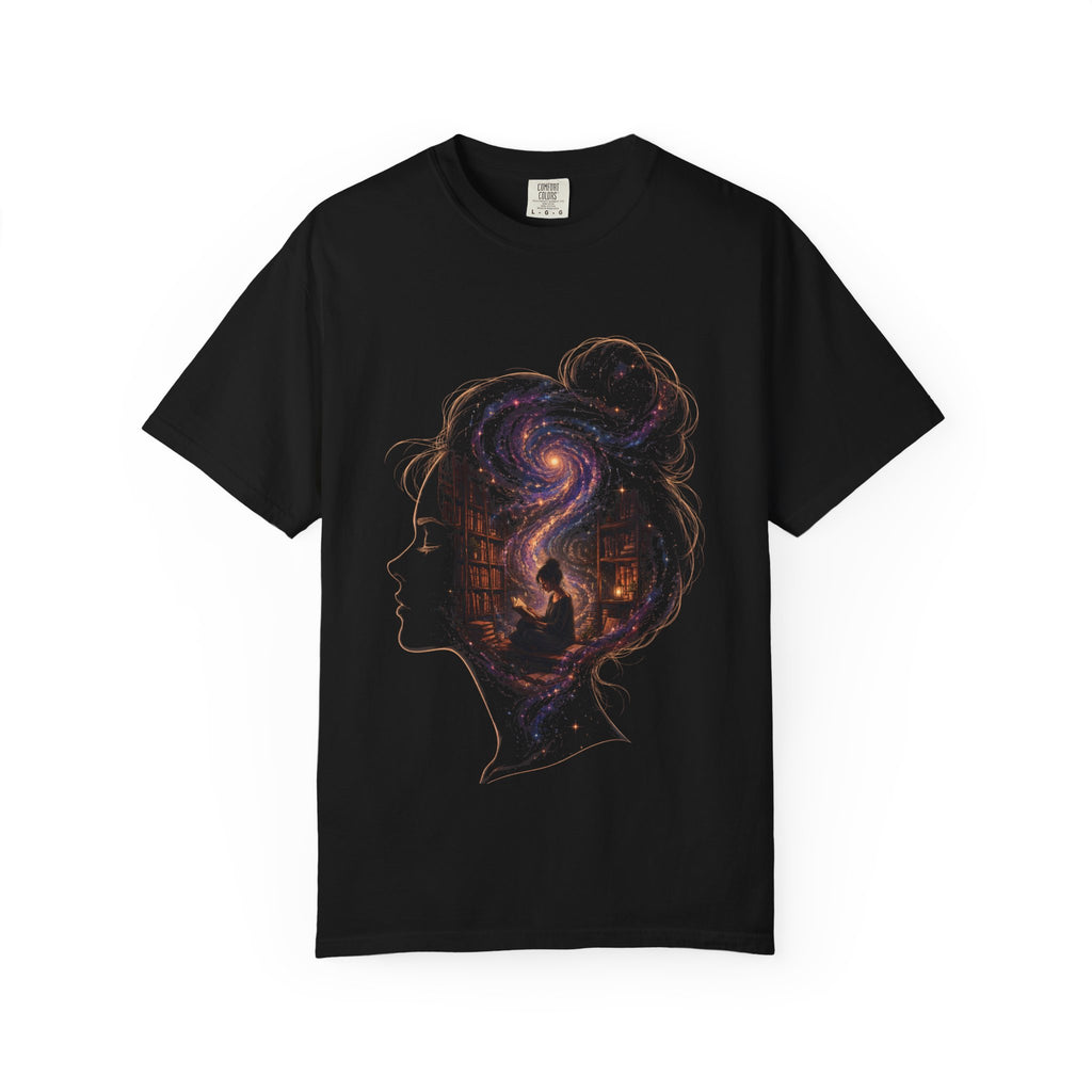 Galaxy Mind T-Shirt — Surreal Cosmic Portrait Tee