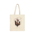 Canvas Tote Bag — City Silhouette with Cosmic Smoke Art