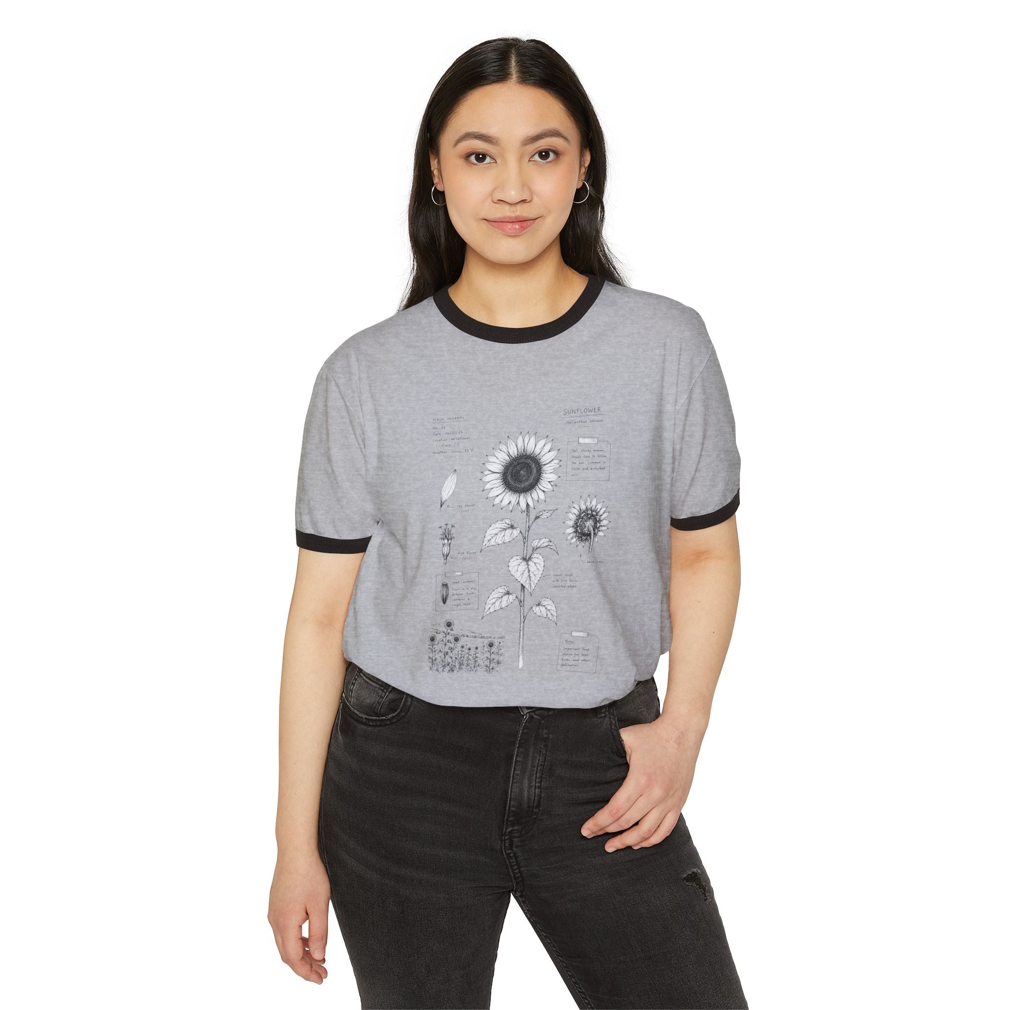 Sunflower journal ringer tee