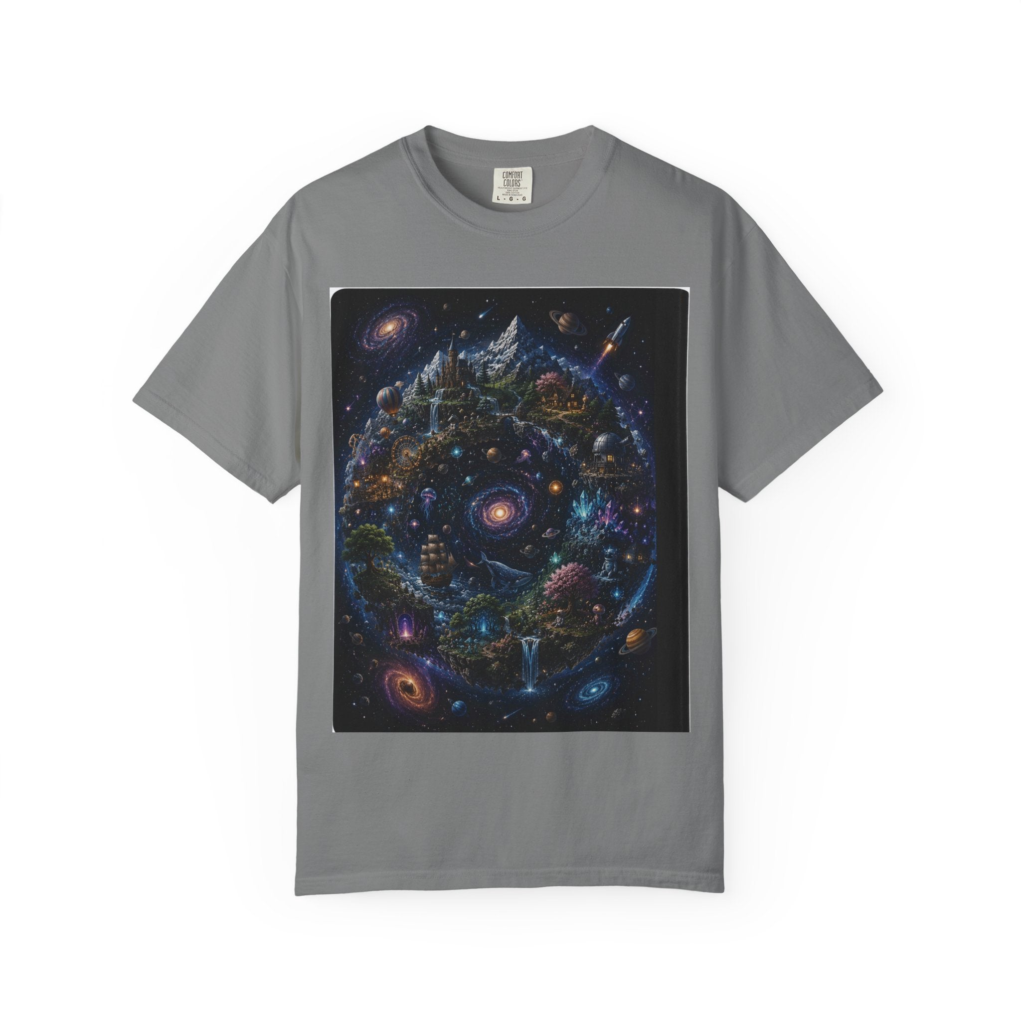 Cosmic Mandala Night Sky T-Shirt — Galaxy Constellation Art Tee