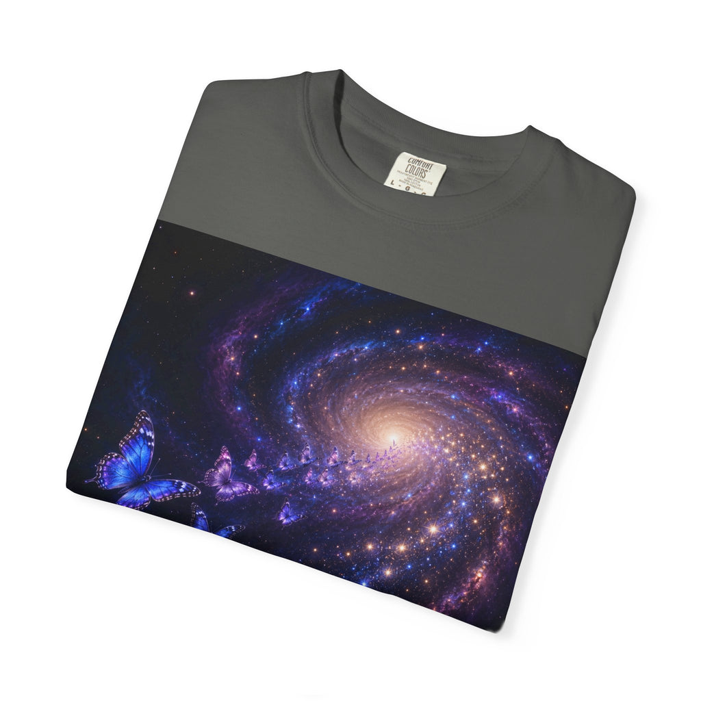 Galaxy Butterfly T-Shirt — Cosmic Spiral Space Art Tee