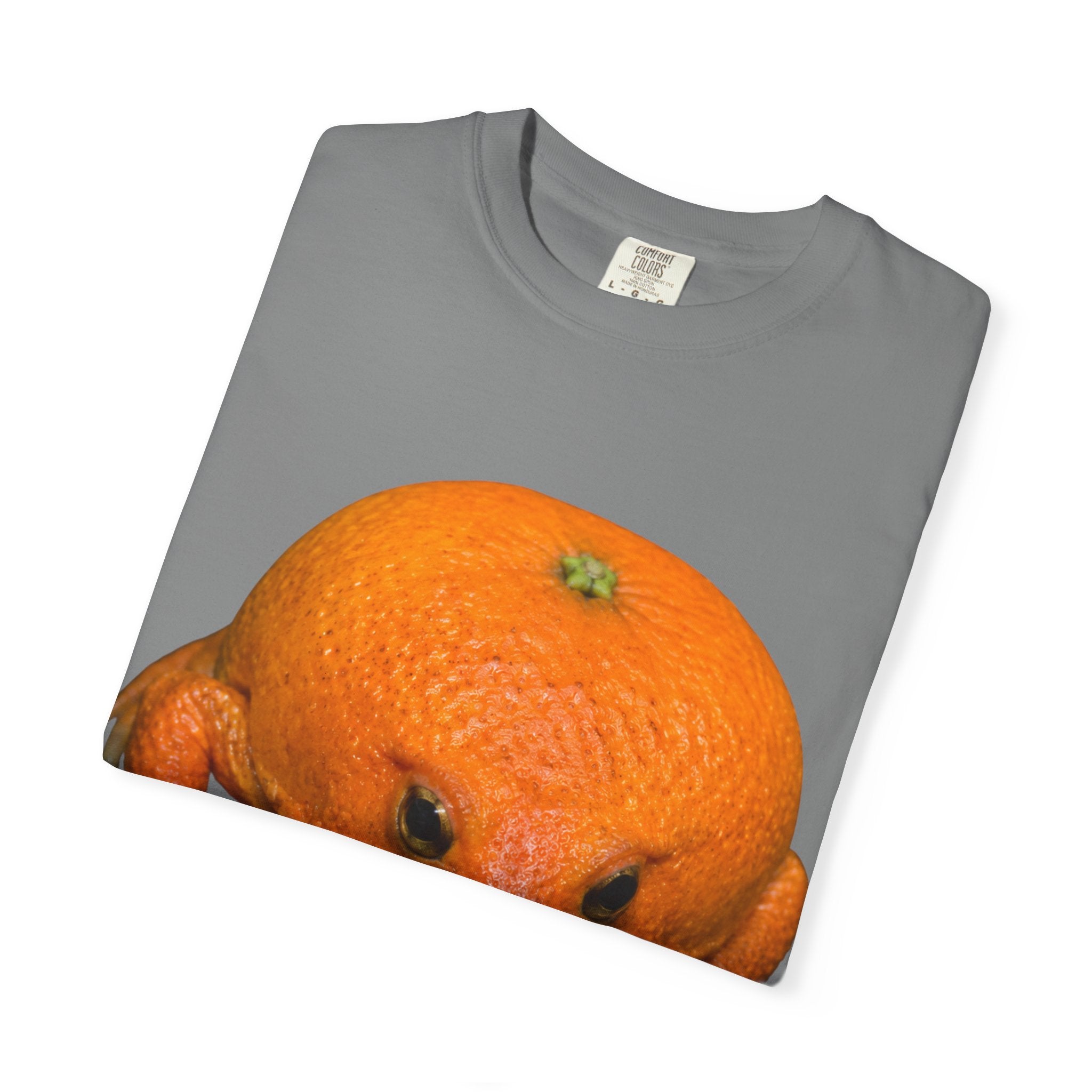 Orange Frog T-Shirt — Cute Surreal Citrus Critter Tee