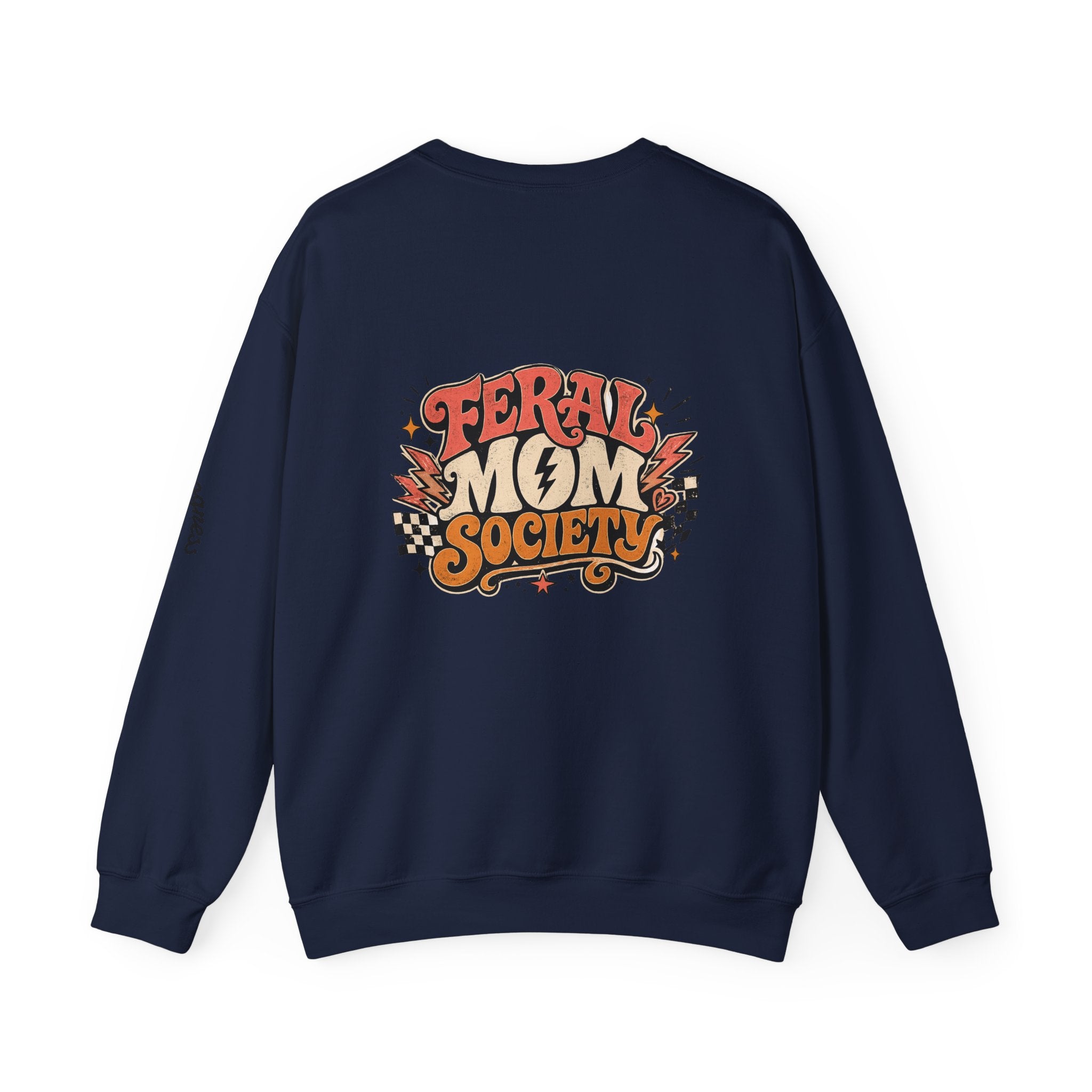 Feral Mom Society Sweatshirt — Retro Graphic Crewneck for Bold Moms