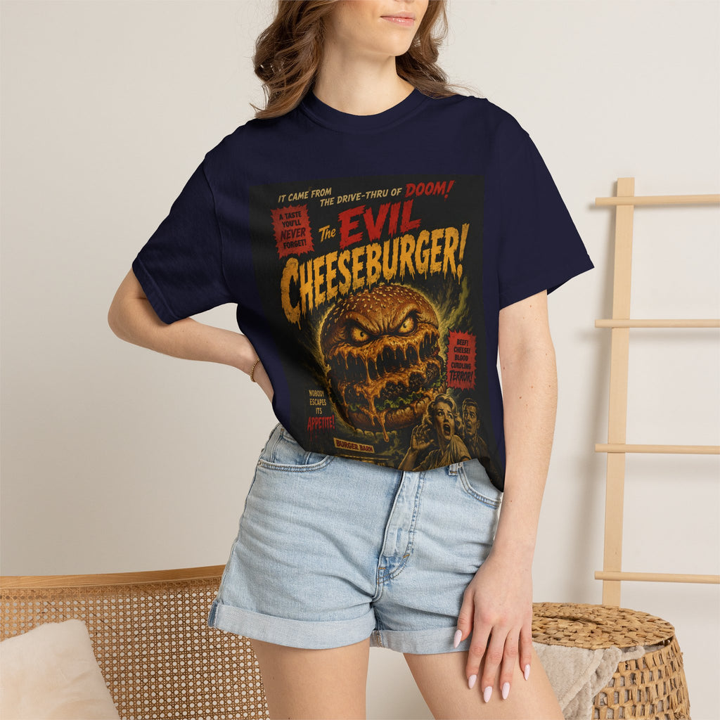 The Evil Cheeseburger! Vintage Horror Movie T-Shirt