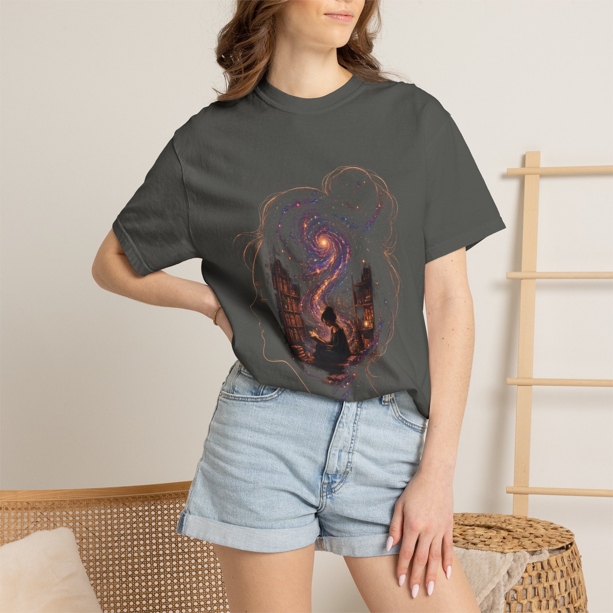 Galaxy Mind T-Shirt — Surreal Cosmic Portrait Tee