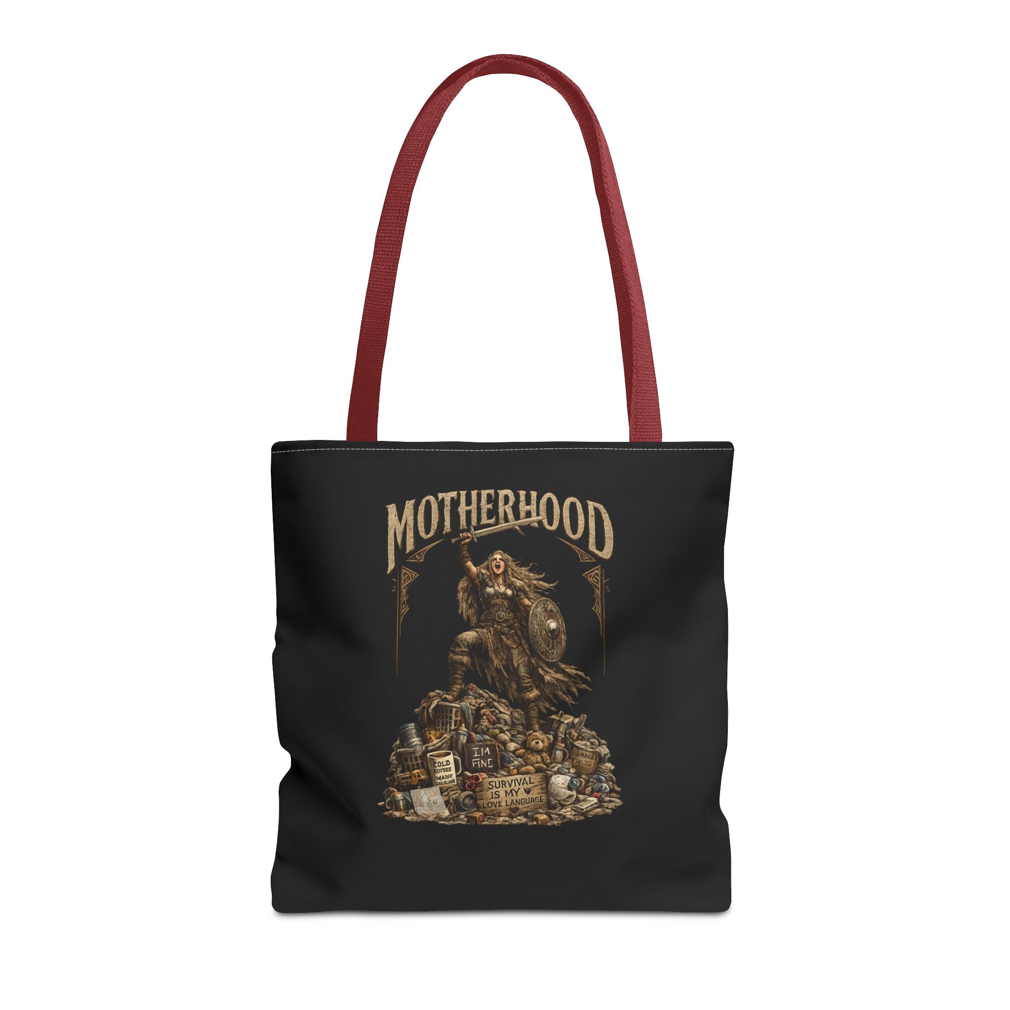 Motherhood Tote Bag — Vintage Gothic Illustration ‘Motherhood’ Canvas Tote for Moms, New Mothers & Mother’s Day Gift