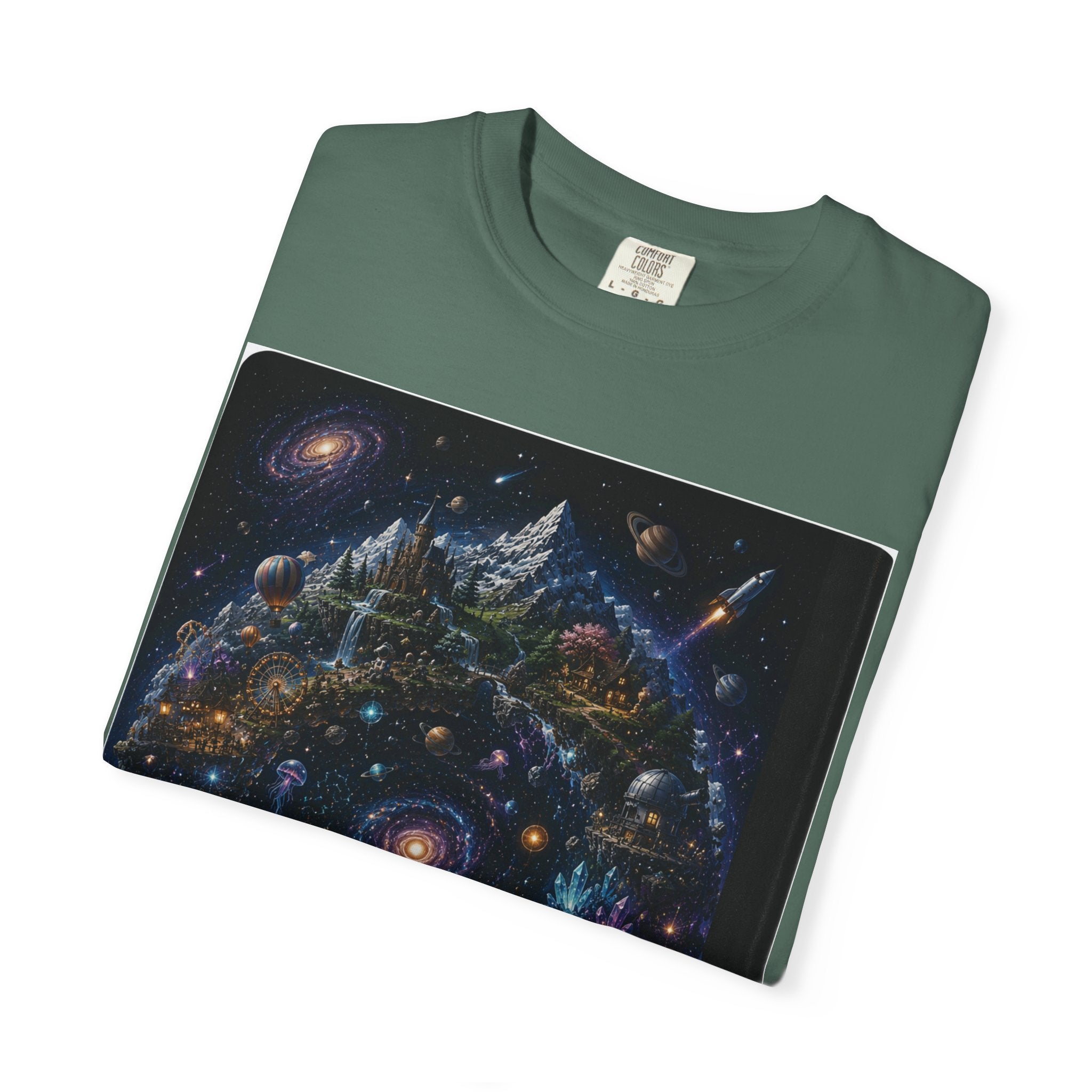 Cosmic Mandala Night Sky T-Shirt — Galaxy Constellation Art Tee