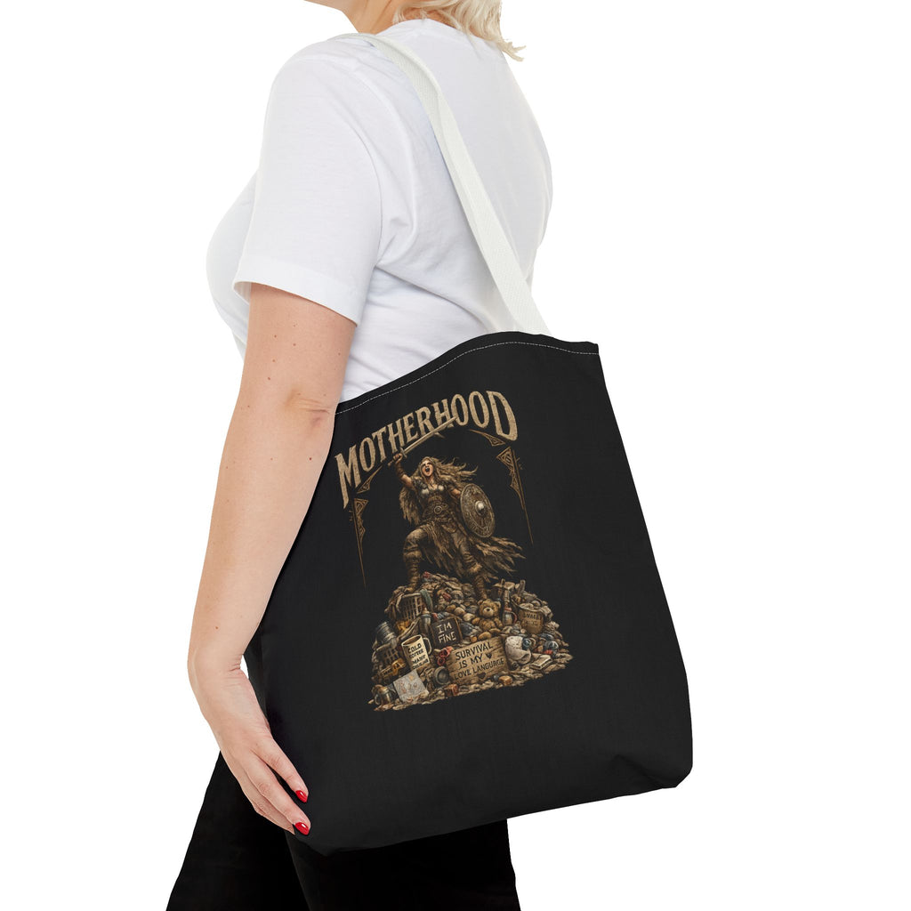 Motherhood Tote Bag — Vintage Gothic Illustration ‘Motherhood’ Canvas Tote for Moms, New Mothers & Mother’s Day Gift