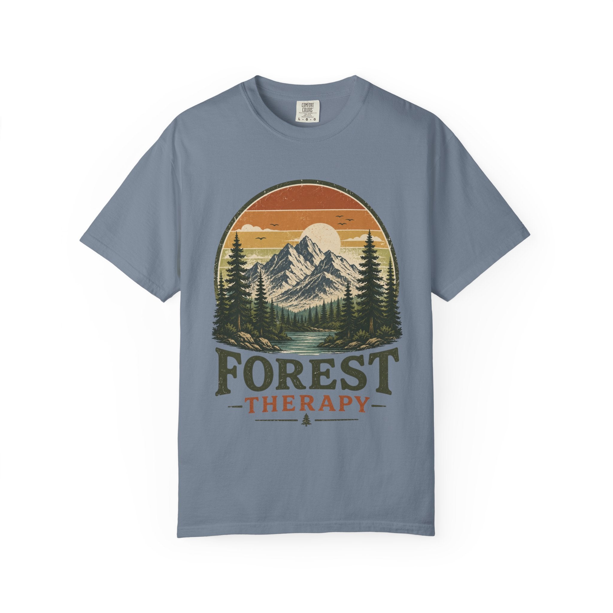 Forest Therapy T-Shirt — Mountain & Pines Nature Tee