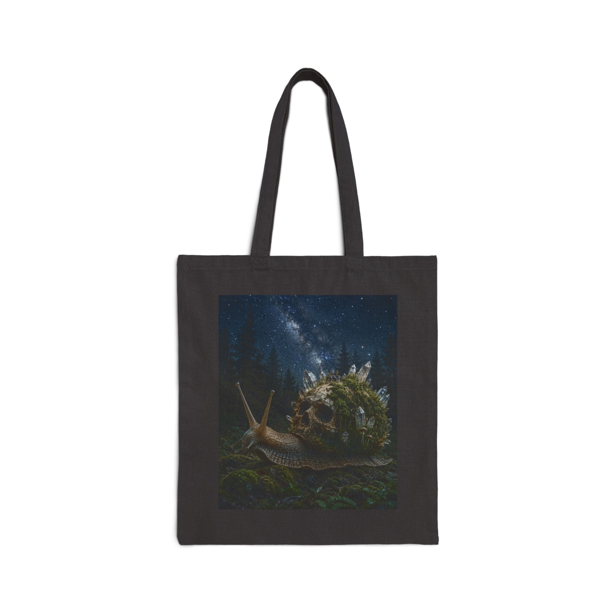 Canvas Tote Bag — Fantasy Snail Nightscape Art Tote
