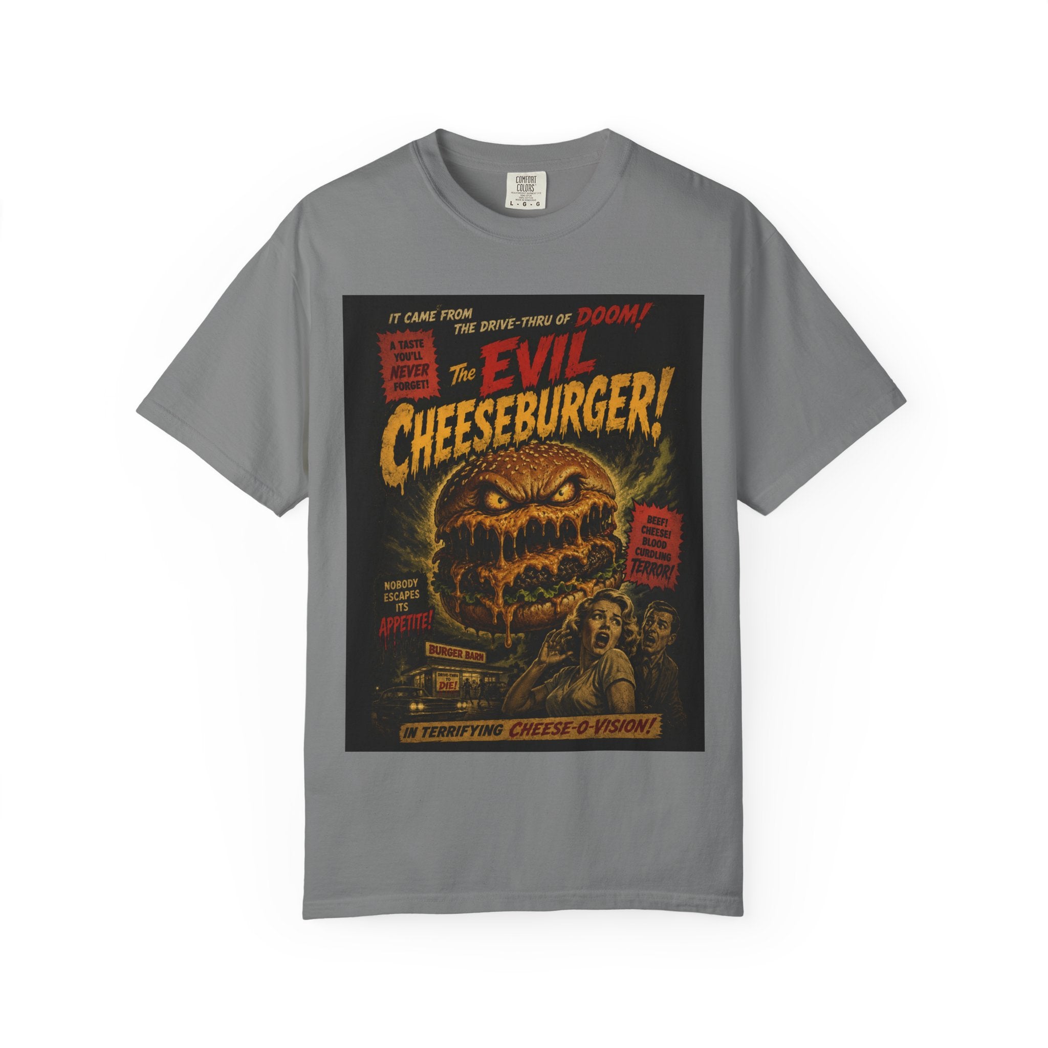 The Evil Cheeseburger! Vintage Horror Movie T-Shirt
