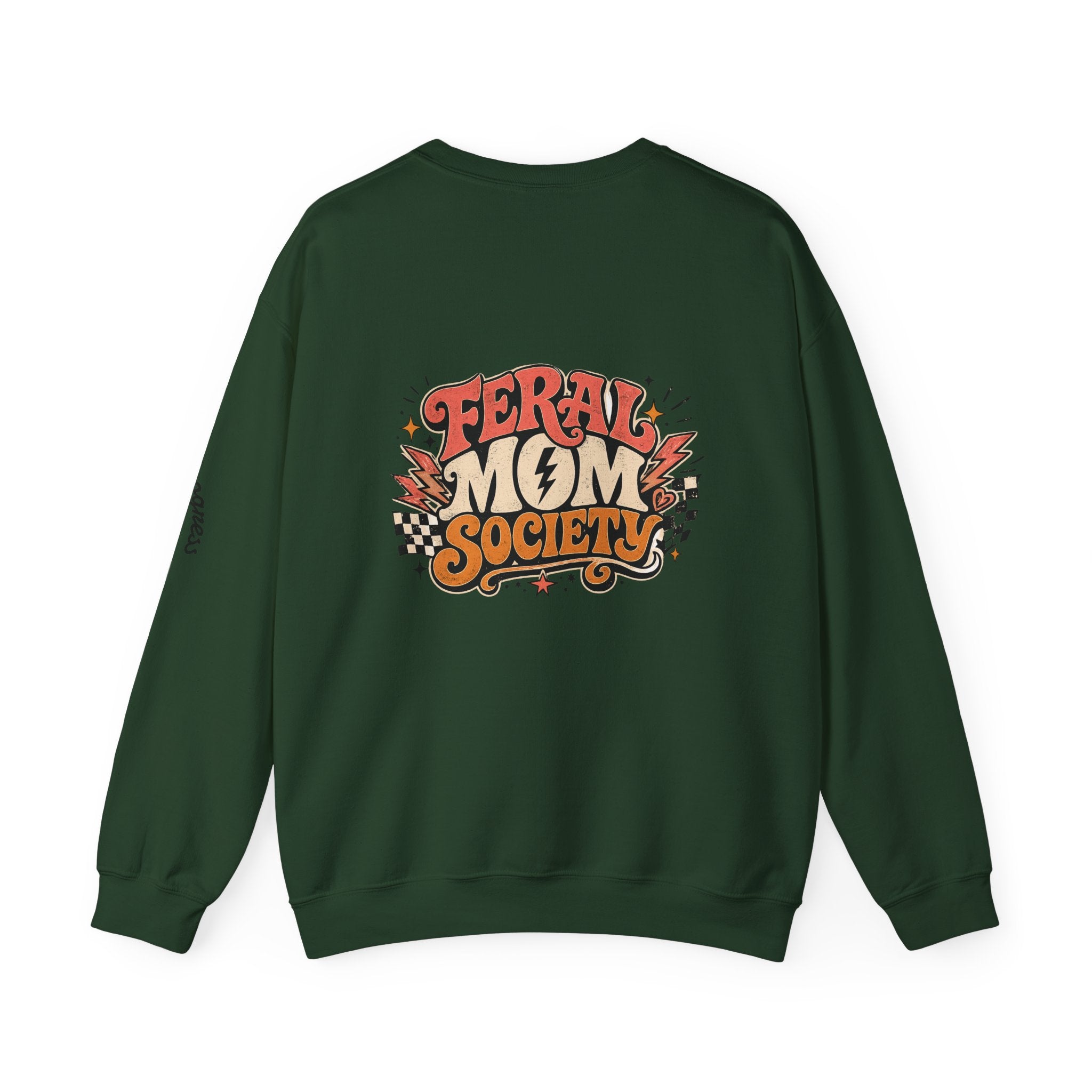 Feral Mom Society Sweatshirt — Retro Graphic Crewneck for Bold Moms