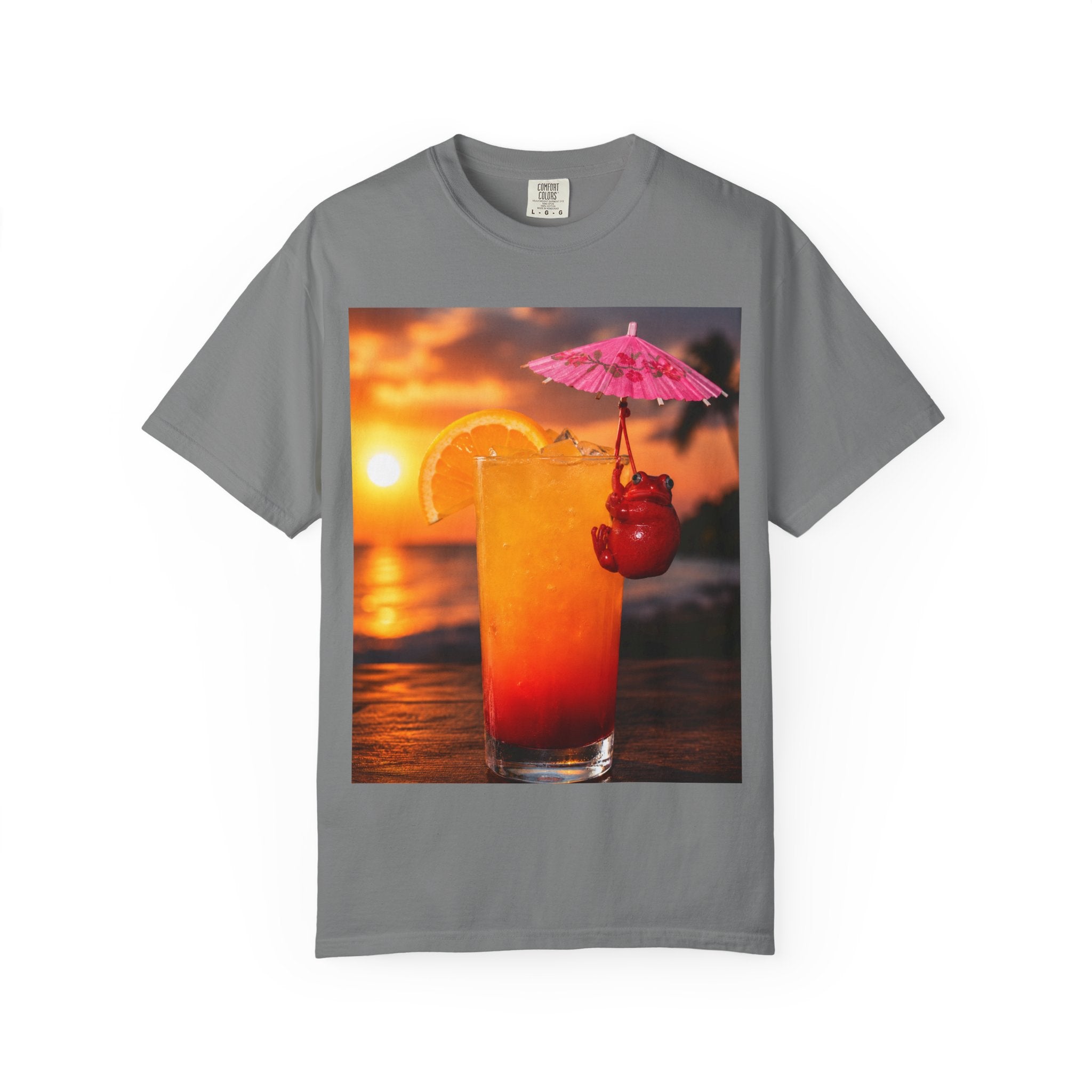 Sunset Cocktail T-Shirt — Tropical Drink Graphic Tee
