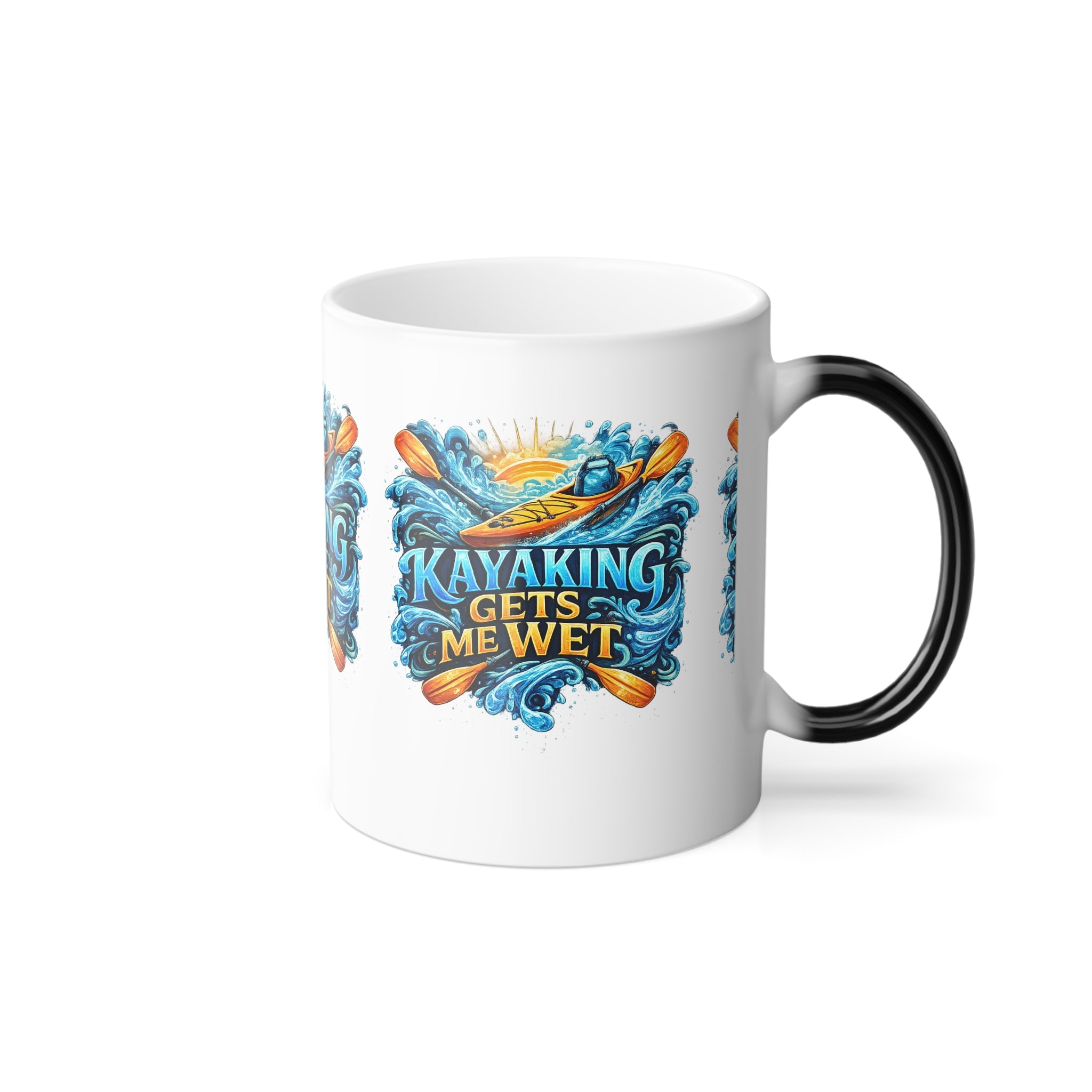 kayaking gets me wet Color Morphing Mug — 11oz Heat-Change Coffee Cup