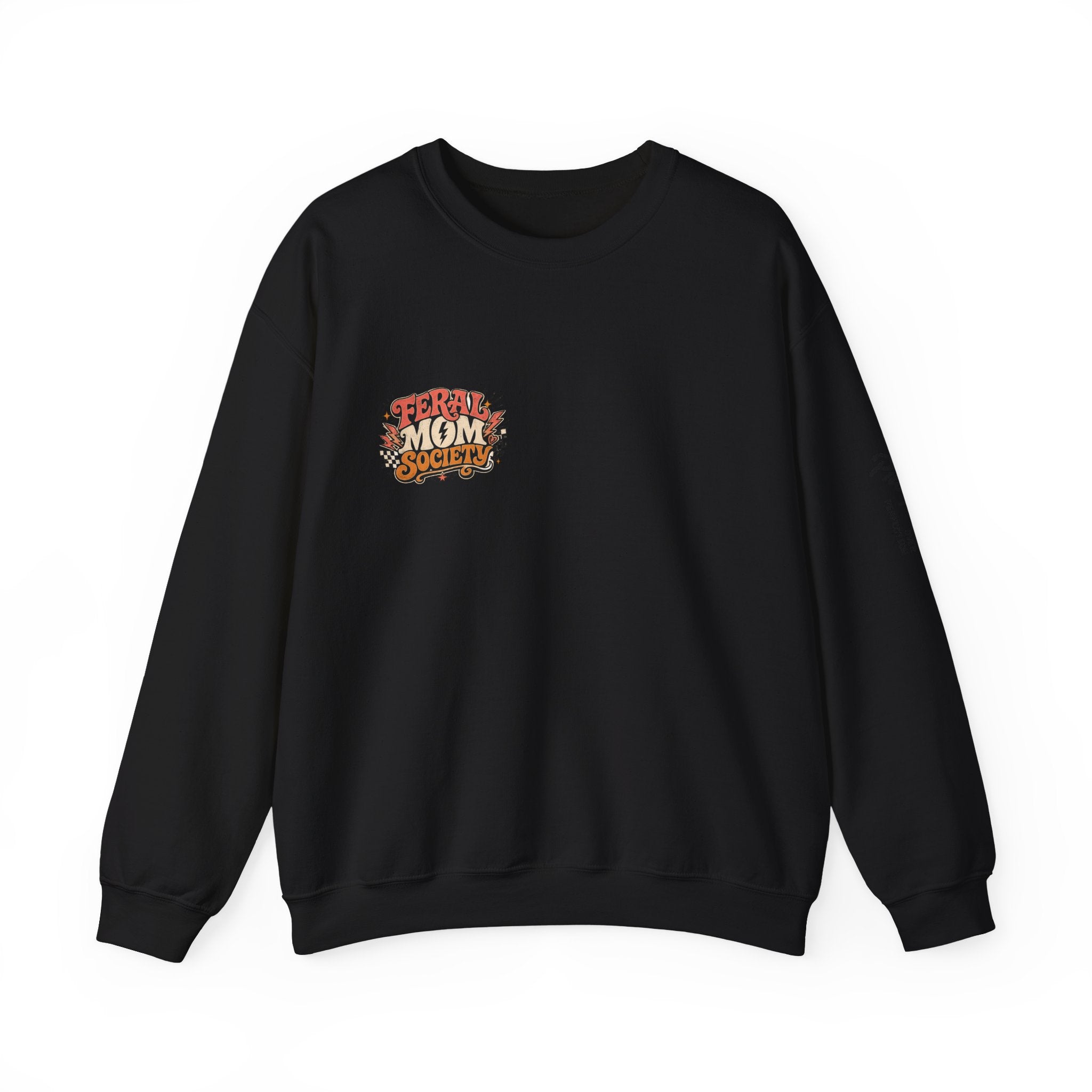 Feral Mom Society Sweatshirt — Retro Graphic Crewneck for Bold Moms