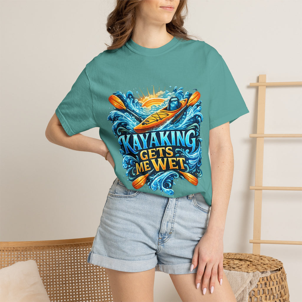 T-Shirt — "Kayaking Gets Me Wet" Graphic Tee