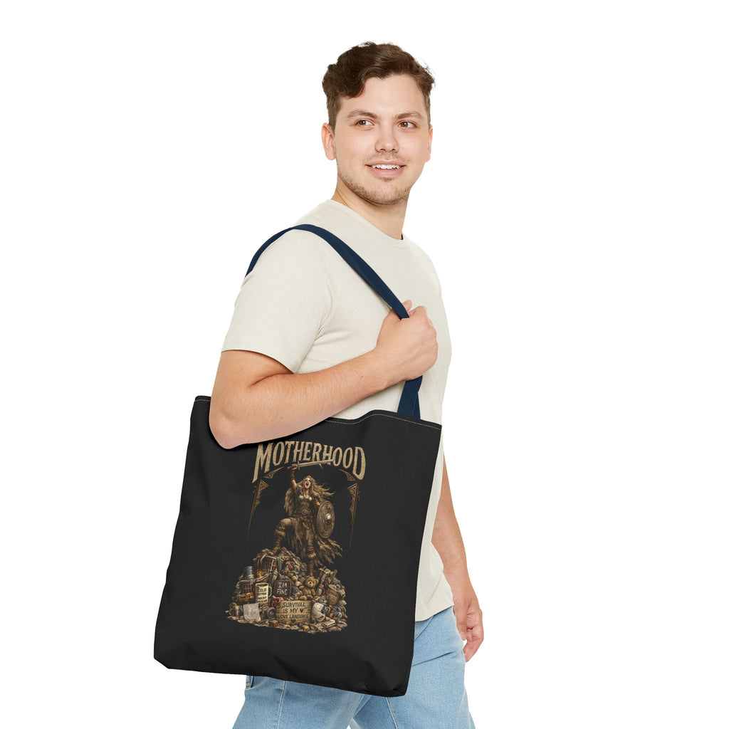 Motherhood Tote Bag — Vintage Gothic Illustration ‘Motherhood’ Canvas Tote for Moms, New Mothers & Mother’s Day Gift