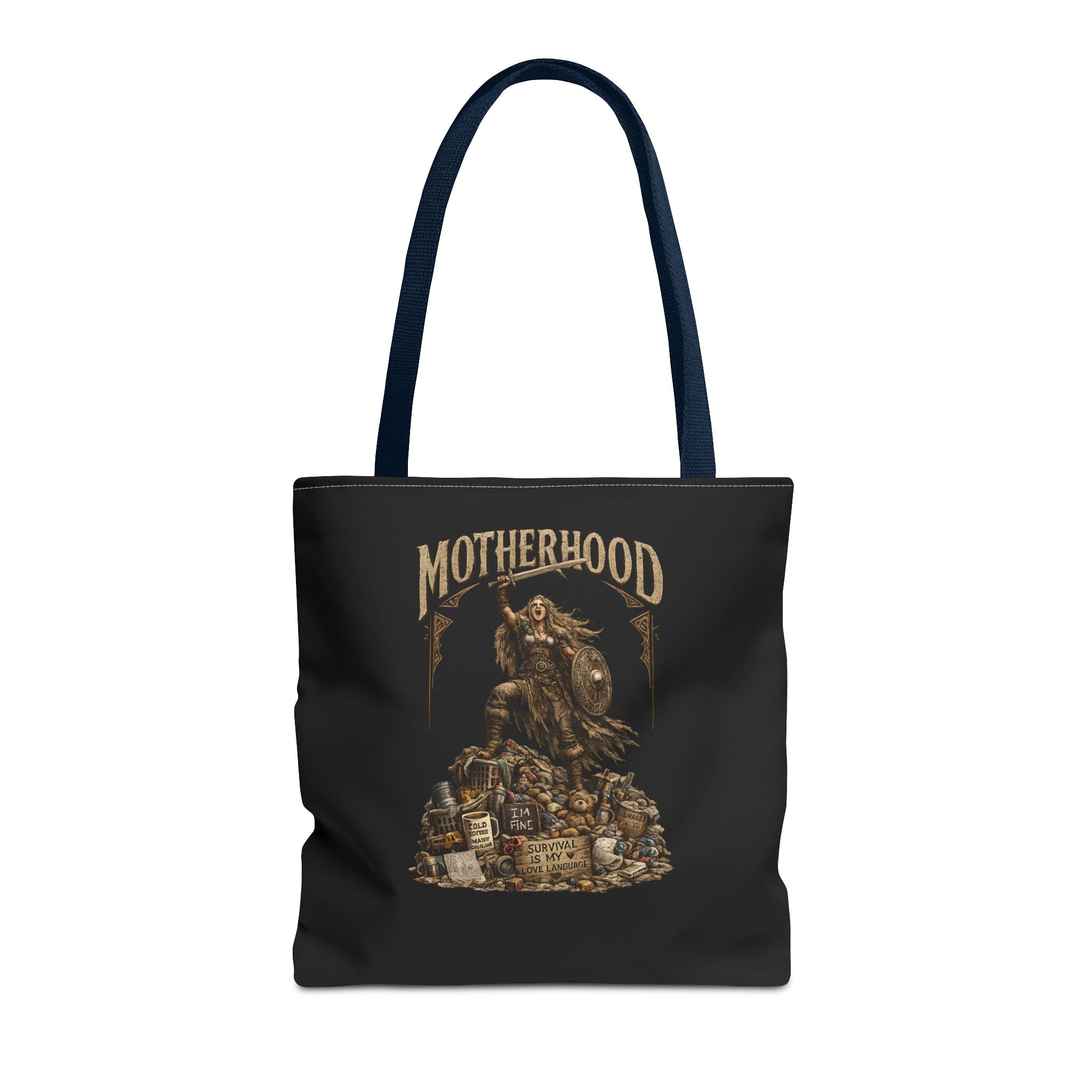 Motherhood Tote Bag — Vintage Gothic Illustration ‘Motherhood’ Canvas Tote for Moms, New Mothers & Mother’s Day Gift
