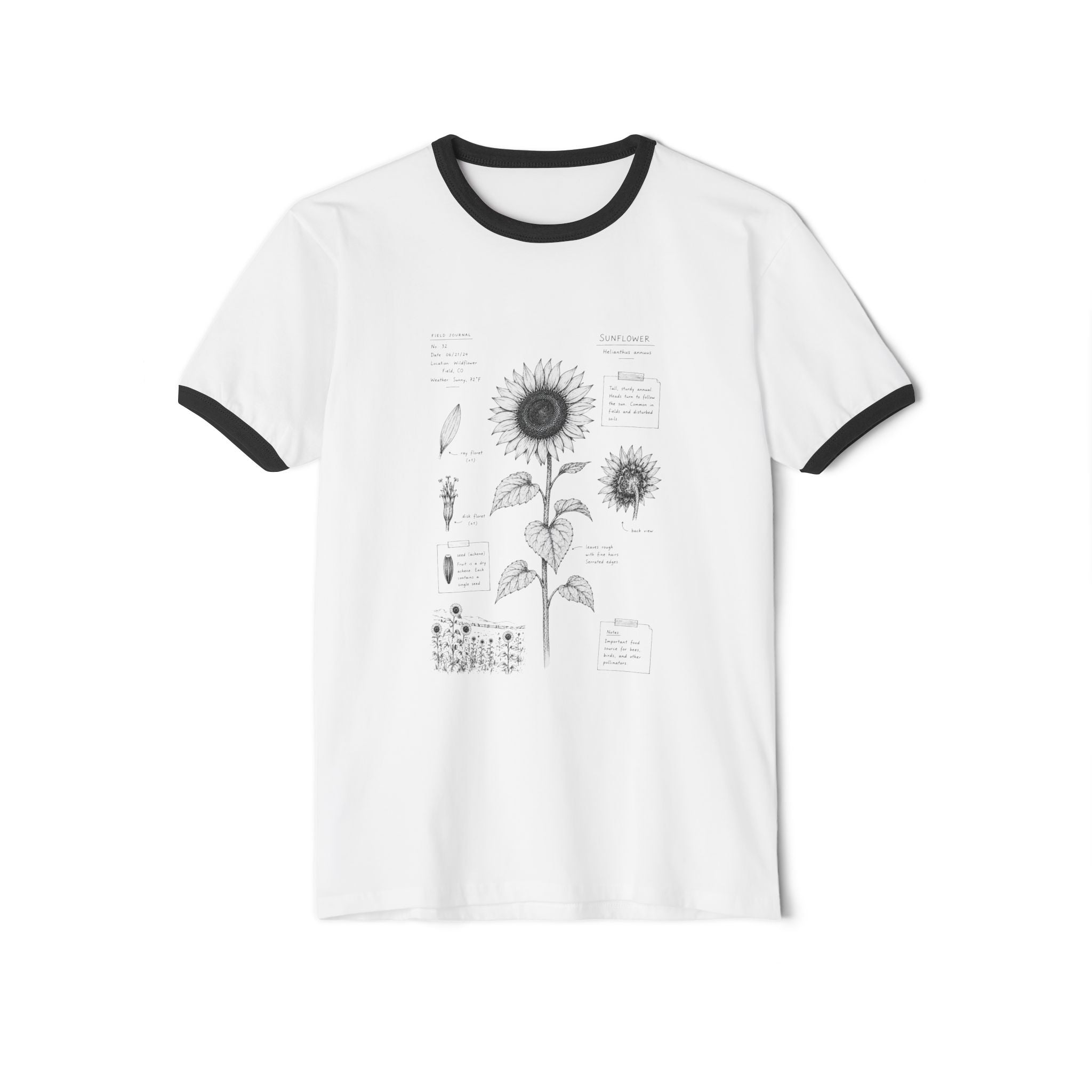 Sunflower journal ringer tee