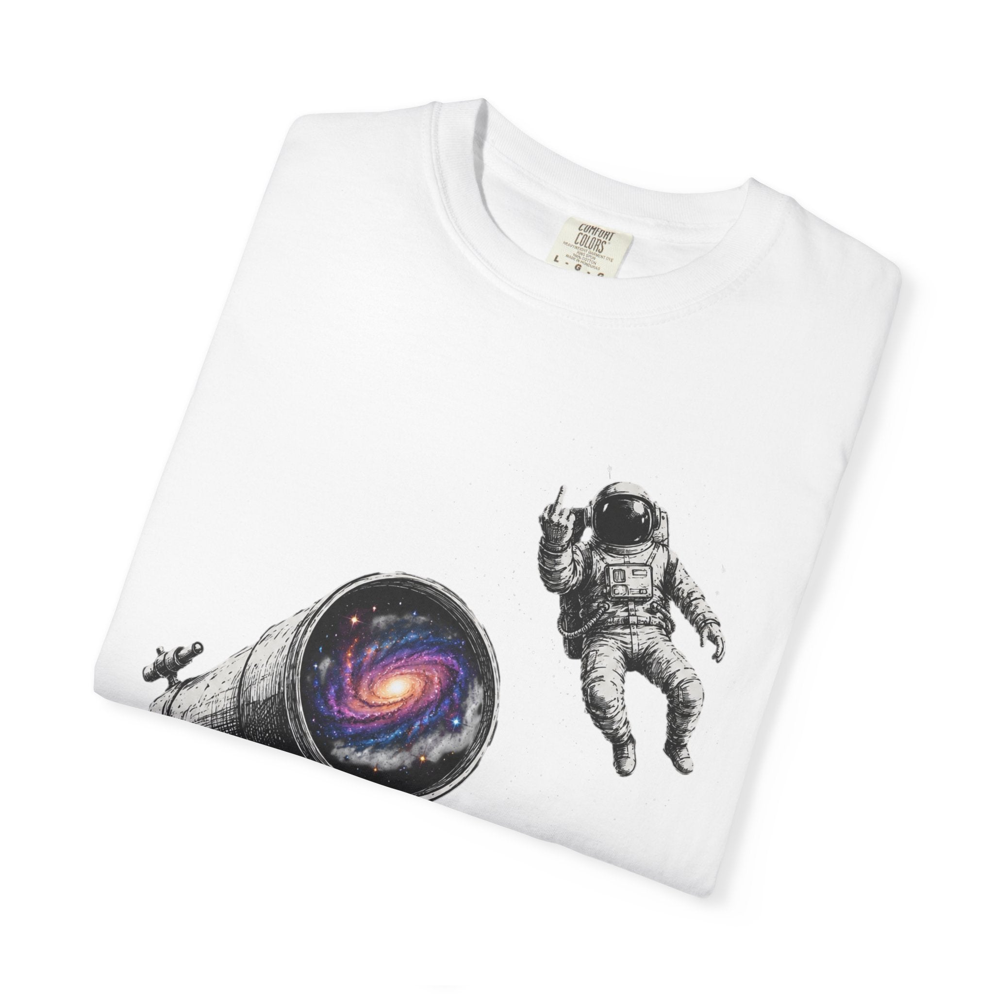 Astronaut Telescope T‑Shirt — Cosmic Telescope Galaxy Print