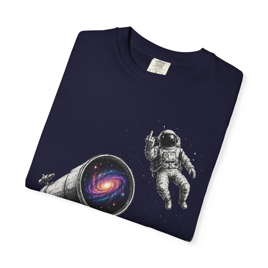 Astronaut Telescope T‑Shirt — Cosmic Telescope Galaxy Print