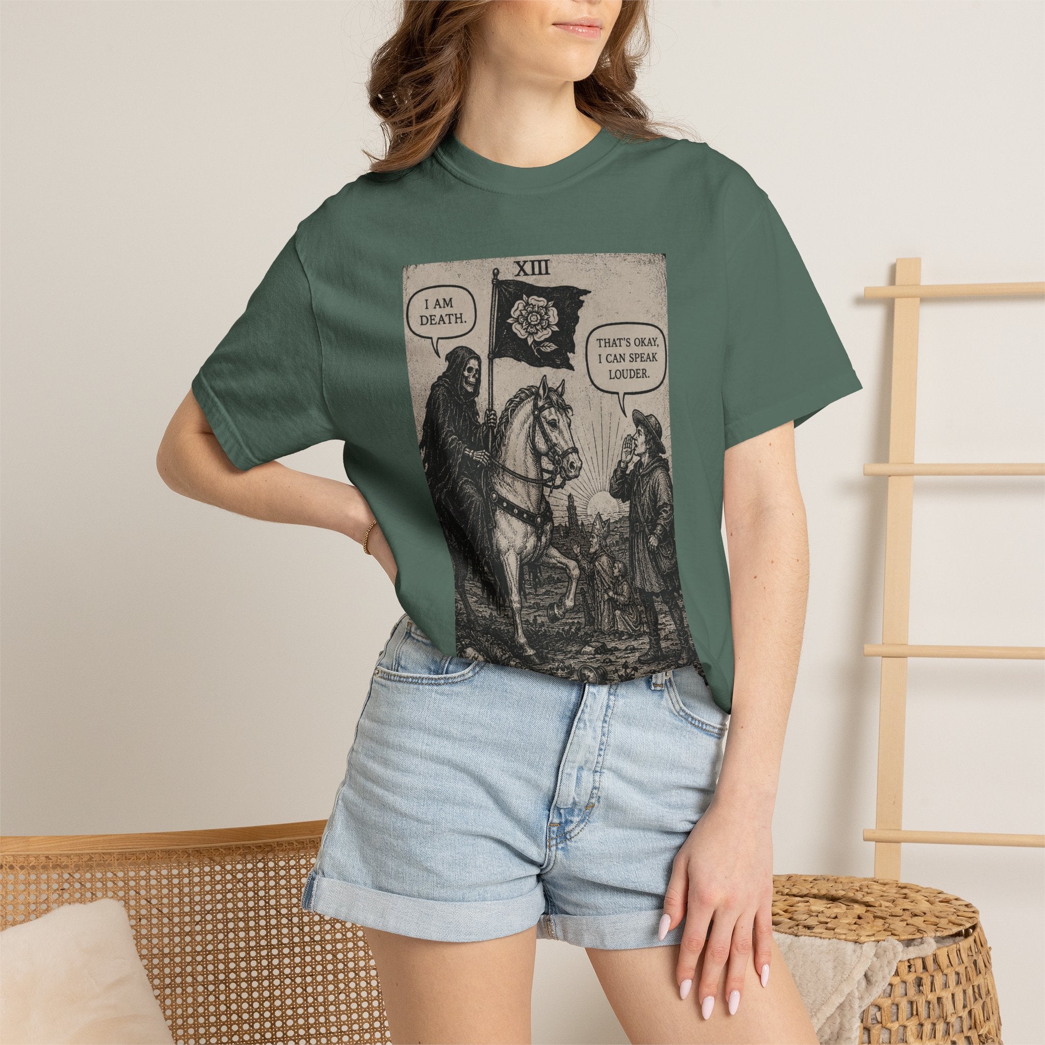 Death Tarot T-Shirt — Vintage Rider-Waite Card Design