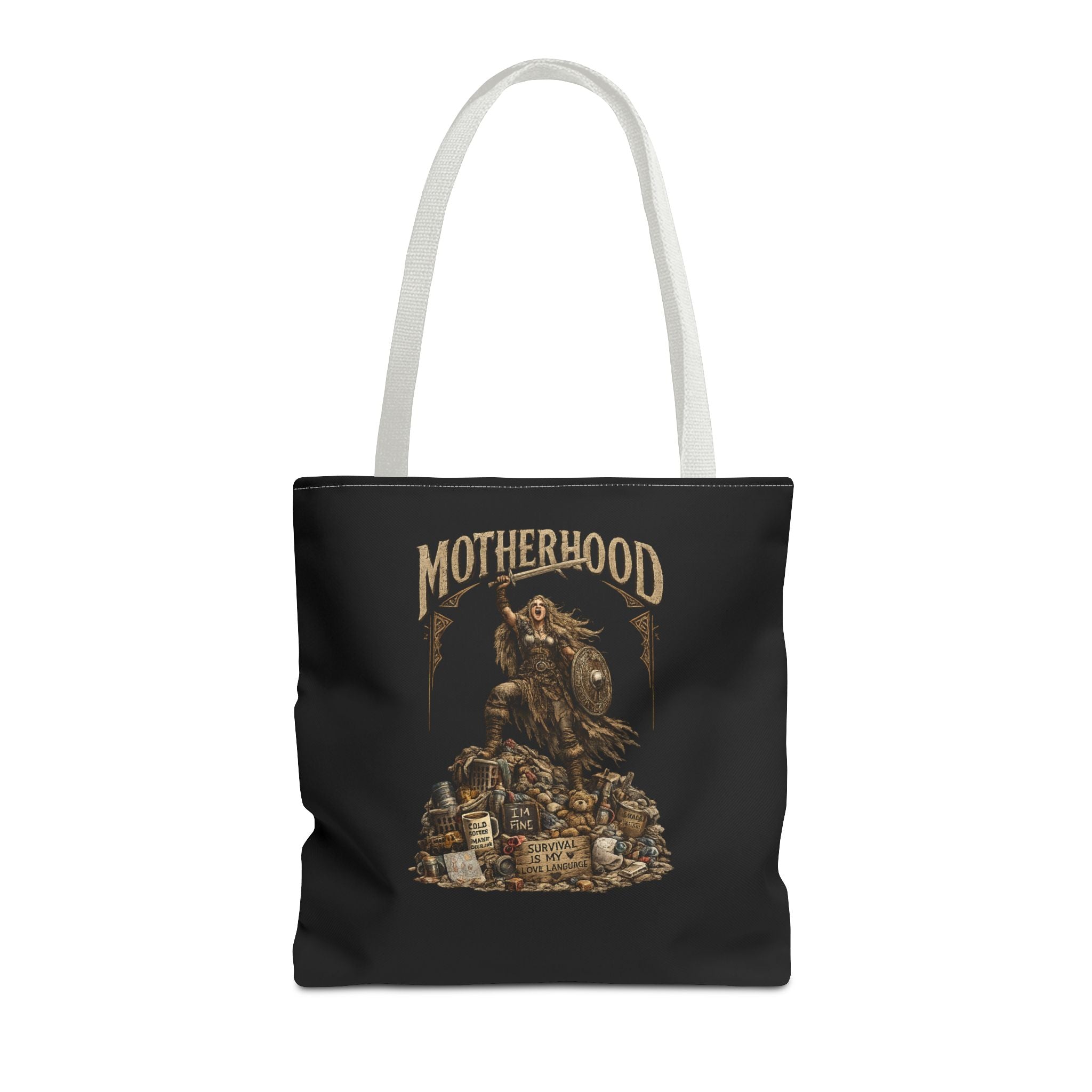 Motherhood Tote Bag — Vintage Gothic Illustration ‘Motherhood’ Canvas Tote for Moms, New Mothers & Mother’s Day Gift